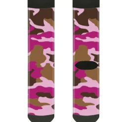 Sock Pair - Polyester - Camo Pink - CREW