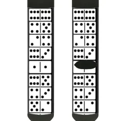 Sock Pair - Polyester - Dominoes Black White Black - CREW