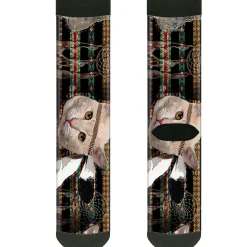 Sock Pair - Polyester - Dream Catcher Cats - CREW