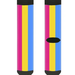 Sock Pair - Polyester - Flag Pansexual Pink Yellow Blue - CREW