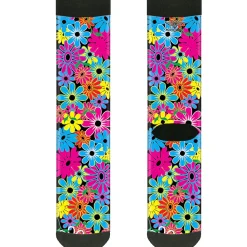 Sock Pair - Polyester - Flower Blossom - CREW
