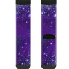 Sock Pair - Polyester - Galaxy Blues/Purples - CREW