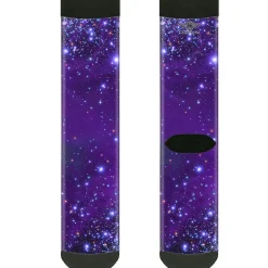 Sock Pair - Polyester - Galaxy Blues/Purples - CREW