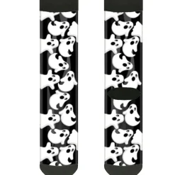 Sock Pair - Polyester - Ghosts Scattered Black White - CREW