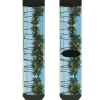 Sock Pair - Polyester - Landscape Beach Palm Trees - CREW