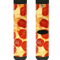 Sock Pair - Polyester - Pepperoni Pizza Vivid - CREW