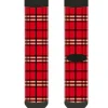 Sock Pair - Polyester - Plaid Red - CREW