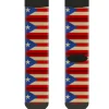 Sock Pair - Polyester - Puerto Rico Flag Weathered - CREW