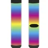 Sock Pair - Polyester - Rainbow Ombre - CREW