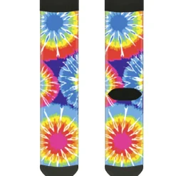 Sock Pair - Polyester - 70's Tie Dye - CREW