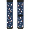 Sock Pair - Polyester - Sailboat Anchor Helm Scattered Navy White Red - CREW