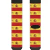 Sock Pair - Polyester - Spain Flag Continuous Vintage - CREW