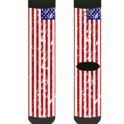 Sock Pair - Polyester - United States Flags C/U Weathered - CREW