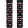 Sock Pair - Polyester - USA w/Star Black/US Flags - CREW