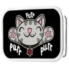 Soft Kitty Face PURR, PURR, PURR FCG Black - Chrome Rock Star Buckle