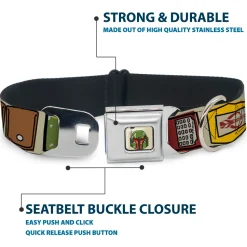 Star Wars Boba Fett Helmet Full Color Tan Seatbelt Buckle Collar - Star Wars Boba Fett Utility Belt Bounding Tan