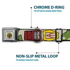 Star Wars Boba Fett Helmet Full Color Tan Seatbelt Buckle Collar - Star Wars Boba Fett Utility Belt Bounding Tan