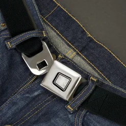 Starburst Seat Belt Buckle Black Belt For Men