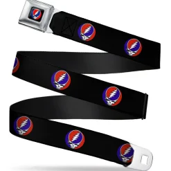 Steal Your Face Seatbelt Belt - Steal Your Face Repeat Black/Color Webbing
