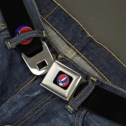 Steal Your Face Seatbelt Belt - Steal Your Face Repeat Black/Color Webbing