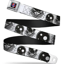 Steal Your Face Seatbelt Belt - Space Your Face White/Black Webbing