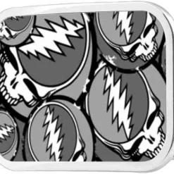 Steal Your Face Stacked FCG Gray - Matte Rock Star Buckle