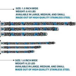 Stitch Face CLOSE-UP Full Color Seatbelt Buckle Collar - Stitch Poses/Mini Scrump Scattered