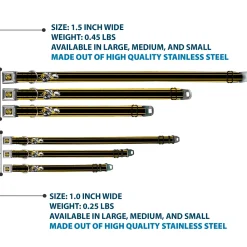 SUPER BEE Logo Full Color Black/Yellow/White Seatbelt Buckle Collar - SUPER BEE Logo/Stripes Black/Yellow/White