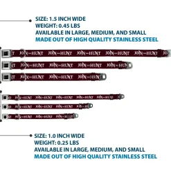 SUPERNATURAL-JOIN THE HUNT Full Color Black/White Seatbelt Buckle Collar - Supernatural JOIN THE HUNT/Symbols Scattered Reds/White