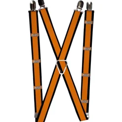 Suspenders - 1.0" - 426 HEMI Badge Stripes Orange Black White