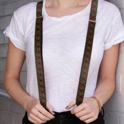 Suspenders - 1.0" - Aboriginal Black/Cream/Multi Color