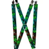 Suspenders - 1.0" - Aliens & UFO's Galaxy/Green/Black/White