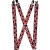 Suspenders - 1.0" - Americana Stars & Stripes Red/White/Blue/White