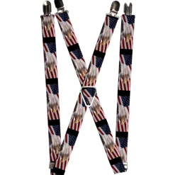 Suspenders - 1.0" - American Eagle Flags