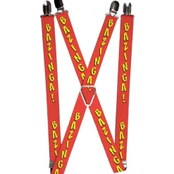 Suspenders - 1.0" - BAZINGA! Red Yellow