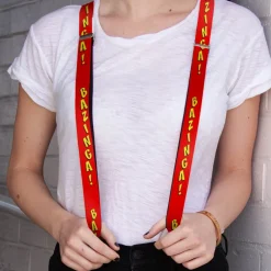 Suspenders - 1.0" - BAZINGA! Red Yellow