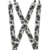 Suspenders - 1.5" - Brass Knuckles White/Gray/Black