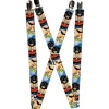 Suspenders - 1.0" - Cheech & Chong Caricature Faces3 Tie Dye Blues