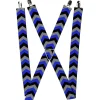Suspenders - 1.5" - Chevron Blue/Black/Gray