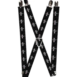 Suspenders - 1.0" - Ford Mustang w Bars REPEAT w Text