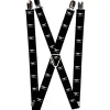 Suspenders - 1.0" - Ford Mustang Black White Logo REPEAT