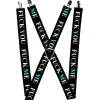 Suspenders - 1.5" - FUCK YOU/FUCK ME Black/White/Blue
