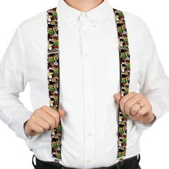 Suspenders - 1.5" - Looney Tunes 6-Character Stacked Collage3