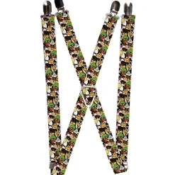 Suspenders - 1.0" - Looney Tunes 6-Character Stacked Collage3