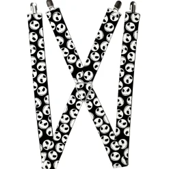Suspenders - 1.5" - NBC Jack Expressions Scattered Black/White
