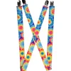 Suspenders - 1.0" - 70's Tie Dye