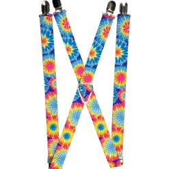 Suspenders - 1.0" - 70's Tie Dye