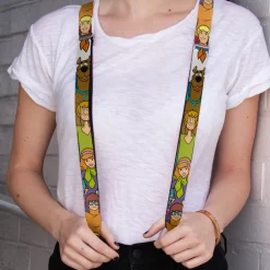 Suspenders - 1.0" - Scooby Doo 5-Character Poses Stack