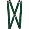 Suspenders - 1.0" - Slytherin Crest Stripe Green Black