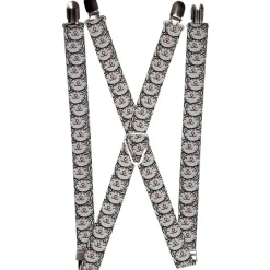 Suspenders - 1.0" - Soft Kitty Face CLOSE-UP Gray